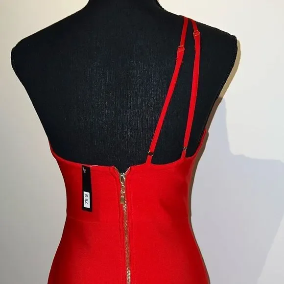 NWT One shoulder bandage dress - Picture 3 of 4